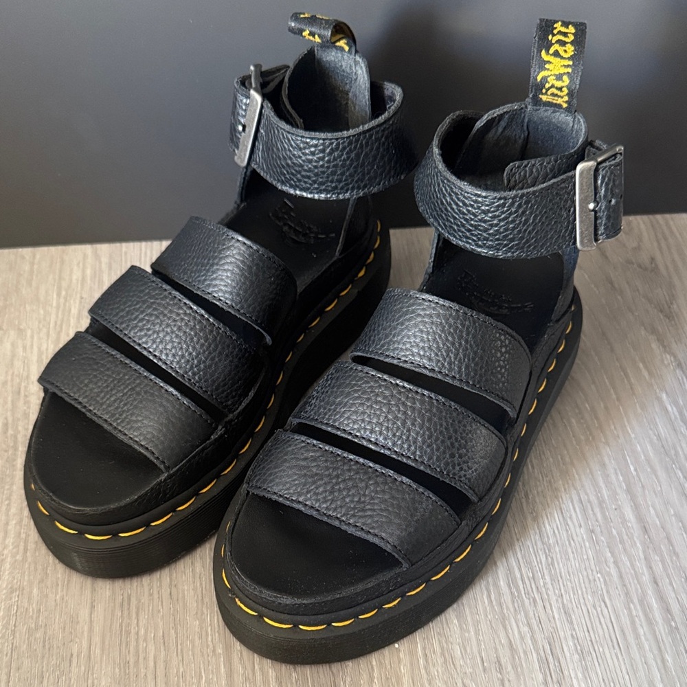 Dr. Martens Black Clarissa II Quad Sandals Women’s size 5 UK 3 New